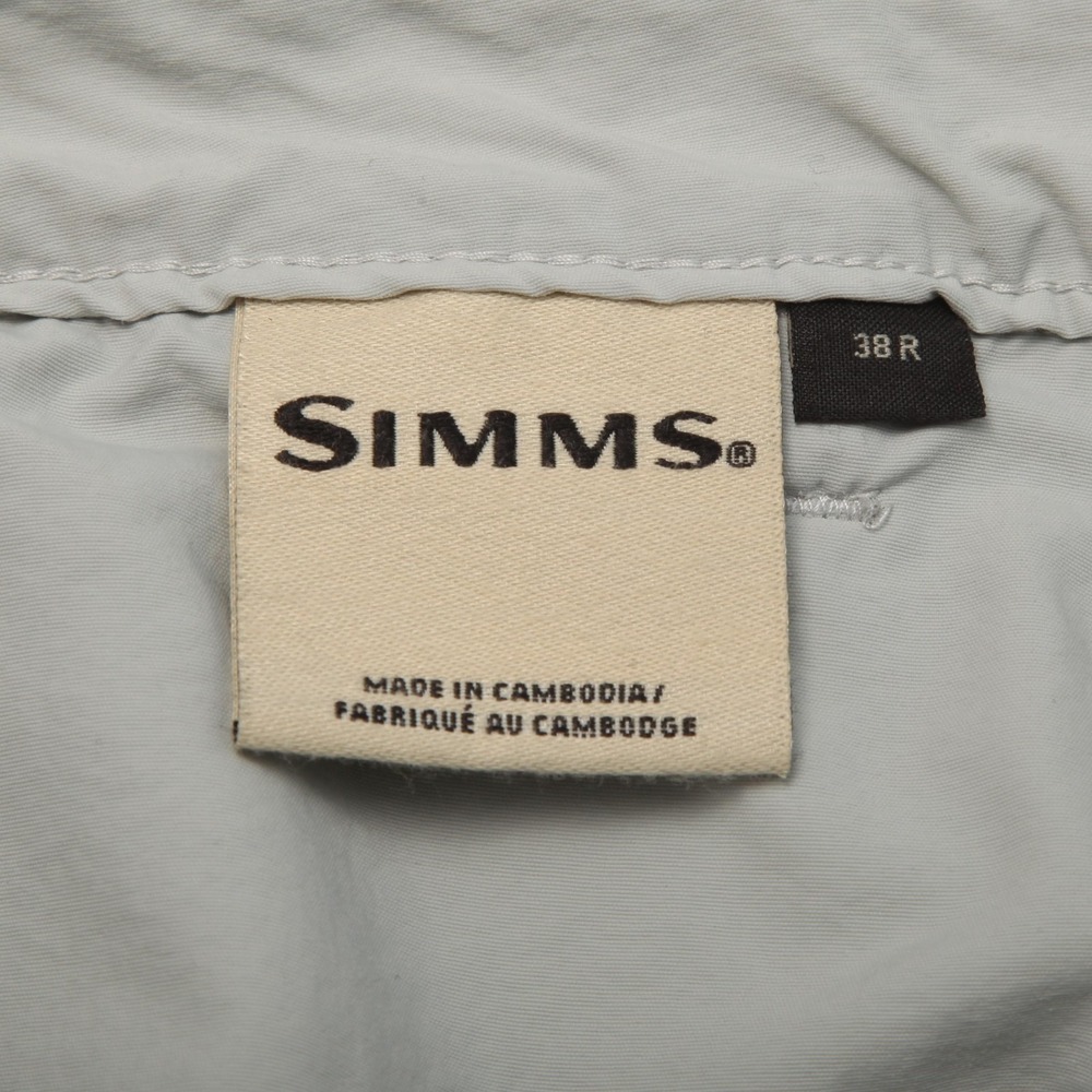 Simms Pants Mens 38x31 Gray Nylon Chino Elastic Waist Quick Dry Travel Fishing - Picture 7 of 16